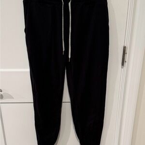Vuori Black Jogger Pants with White Drawstring
